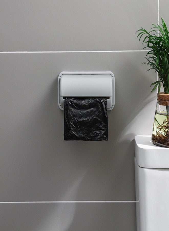 CHEOTIME Trash Bag Holder Dispenser, Trash Bag Dispenser Roll Holder Wall Mounted Plastic Garbage Bag Storage Organizer Mountable with Non Marking Adhesive for Kitchen(Grey) - Image 4